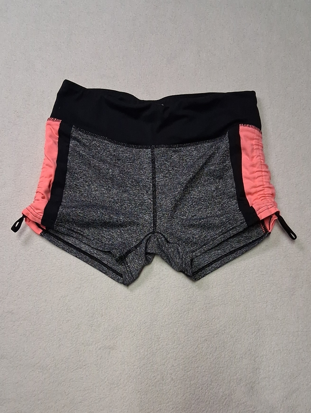Women’s Gray and Coral Athletic Shorts
